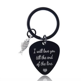 Fish Lover Christmas Gifts for Couple Girlfriend Boyfriend Birthday Gifts for Husband Wife Anniversary Xmas Gift for Couples Fish Lover Gifts for Fiance Fiancee Fishing Keychain Gifts