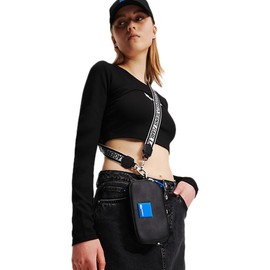 Karl Lagerfeld Jeans Women's Box Logo Mini Crossbody Cross Body, black