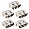 OTOTEC 5pcs HDMI Female Port 19pin 180 Degree High-Definition Socket