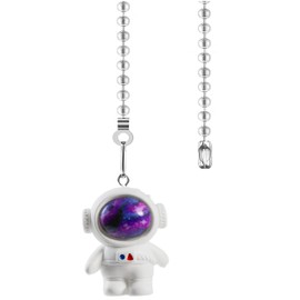 OMYZERO 12" Easy-Install Ceiling Fan Pull Chain Set with Decorative Pendant - Extender & Ball Chain Connector for Light Pull Chains, Ceiling Fan Hanging Ornament Accessories (Astronaut)