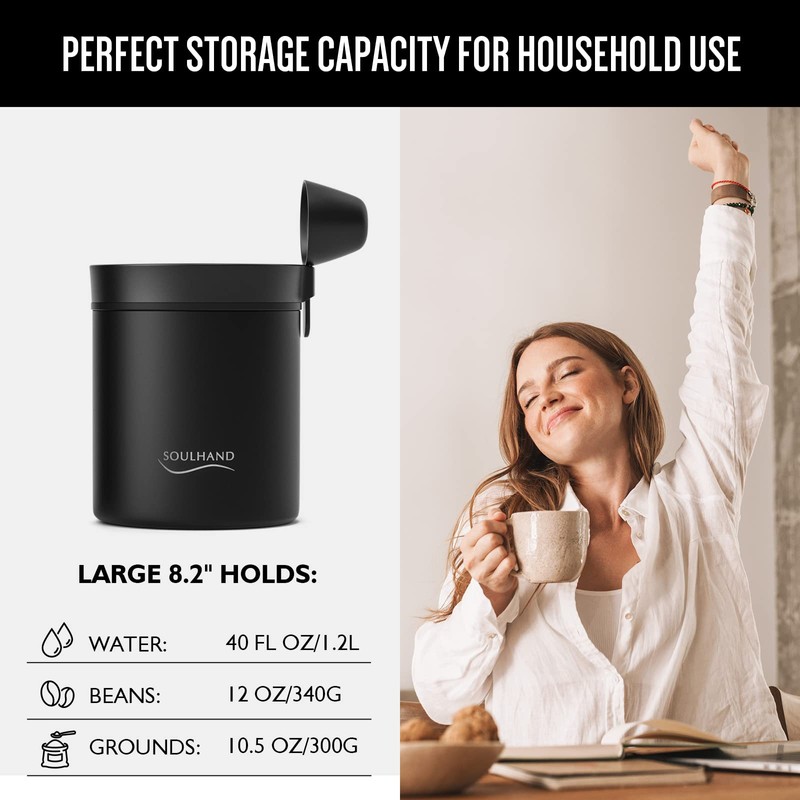 SOUL HAND Automatic Vacuum Coffee Canister for Coffee & Food