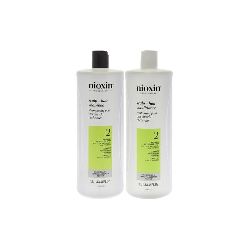 Nioxin Cleanser And Scalp Therapy Conditioner, 33.8 Oz