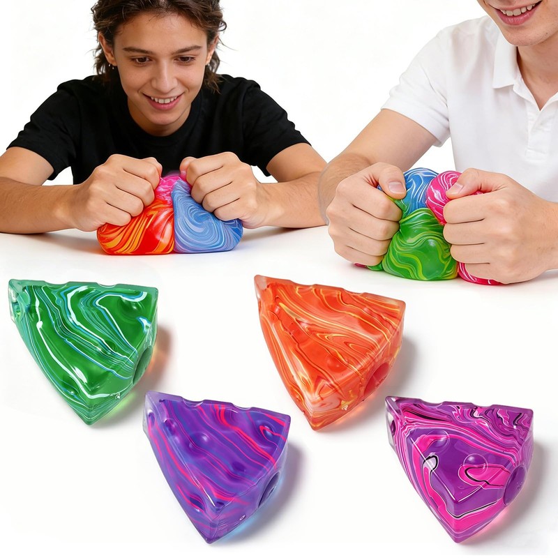 4Pcs Cheese Squishies Toys, Slow Rising Stress Balls for Adults