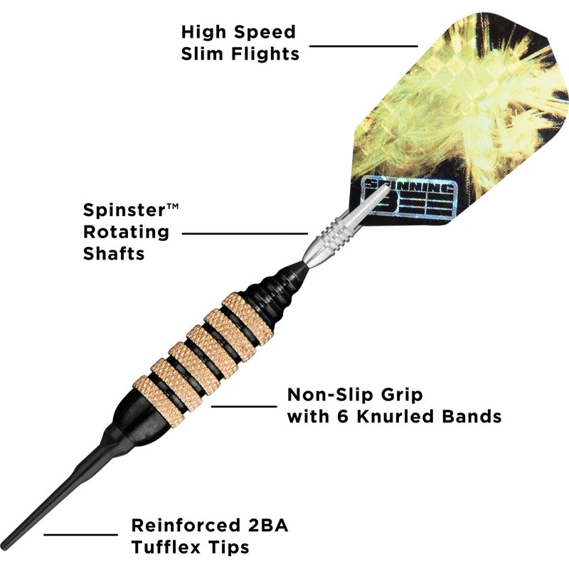 Viper Spinning Bee Soft Tip Darts with Casemaster Storage/Travel Case,