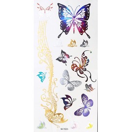5 Sheets Temporary Butterfly Tattoo Feather Tattoo Music Tattoo Peacock Tattoo Mandala Tattoos GM5