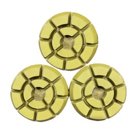 Diamond Floor Polishing Pads, 3 Inch Resin Bond Hook and Loop Polishing Pucks for Concrete, Terrazzo, Marble, Granite, Grit 3000, 3PCS