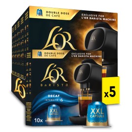 L'OR Barista Double Decaff XXL Coffee Pods x10, Pack of 5, Total 50 XXL Capsules