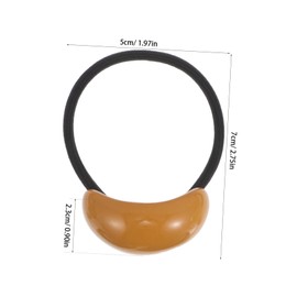 Ipetboom 5pcs Elegant Geometric Oval Hair Bands Bungee Hair Ties Elastic Ponytail Holder Bobbles Jewelry Elastics Women Ponytail Accessories Stylish Shape Quick Styling for Travel