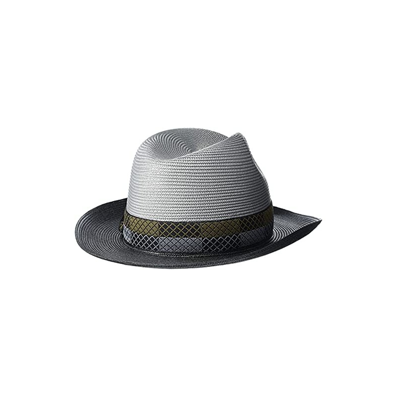 Stetson Men’s Casual Sun Protecting Andover Florentine Milan Fedora, Black/Grey,