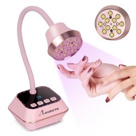 UV LED Nail Lamp for Gel Nails Polish, Flash Cure 36W Rechargeable Cordless Gooseneck Mini Nails Light, Quick Dryer with Timers Smart Sensor Ambient Lighting, Home DIY & Professional