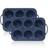 Vnray 2 Pack Jumbo Silicone Muffin Pan with Metal Frame,