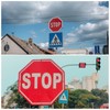 sourcing map 4pcs Stop Sign 12" x 12" Warning Reflective