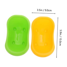 COLLBATH 2Pcs Birds Bathing Tub Food Feeder Environmental Friendly Plastic Portable Design for Home Travel