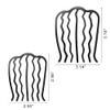 4 Pcs Hair Fork Clip Metal Hair Side Combs Bun