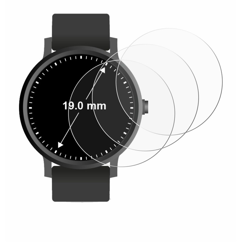 Savvies 6 Pack Screen Protector compatible with Watches (Circular, ø: