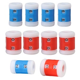 10Pcs Plastic Knit Counter 2 Size Knitting Crochet Stitch Marker Row Counter Crochet Counter Tool Stitch Needle Marking Tool (Blue + Red)