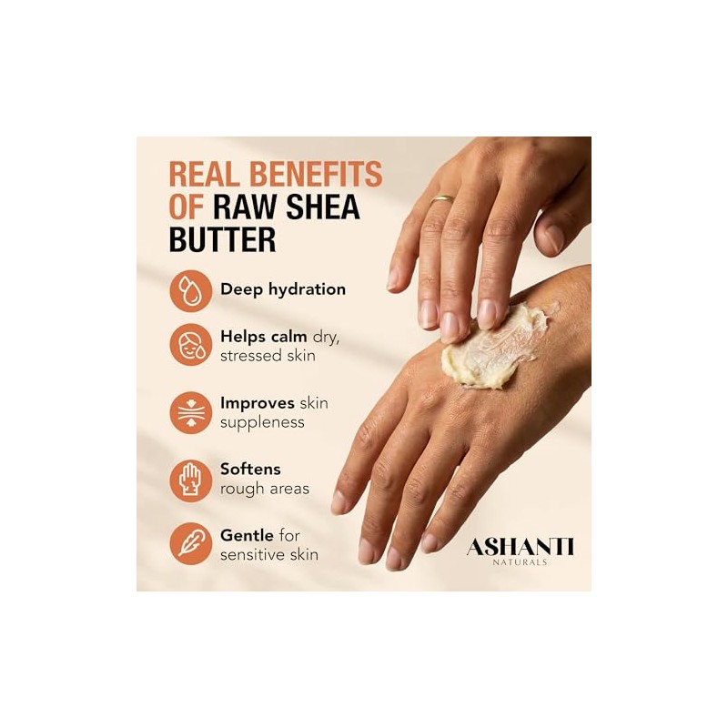ASHANTI NATURALS 100% suave y cremoso natural mantequilla de karité