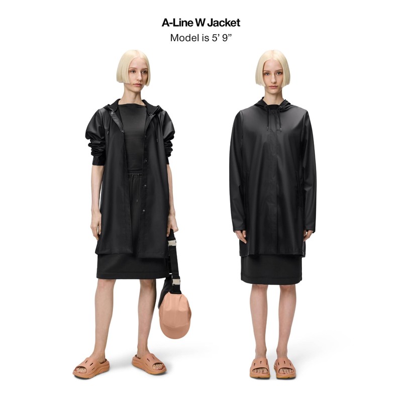 RAINS A-line W Jacket Black S