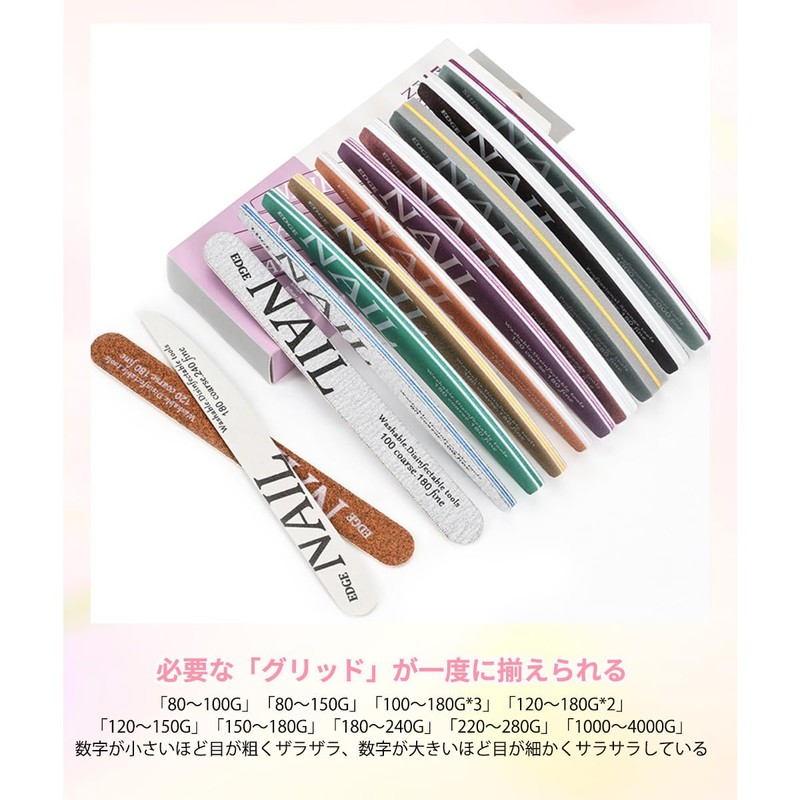 Nail File Set, Professional Nail Buffer, Emery Board, Nail File,