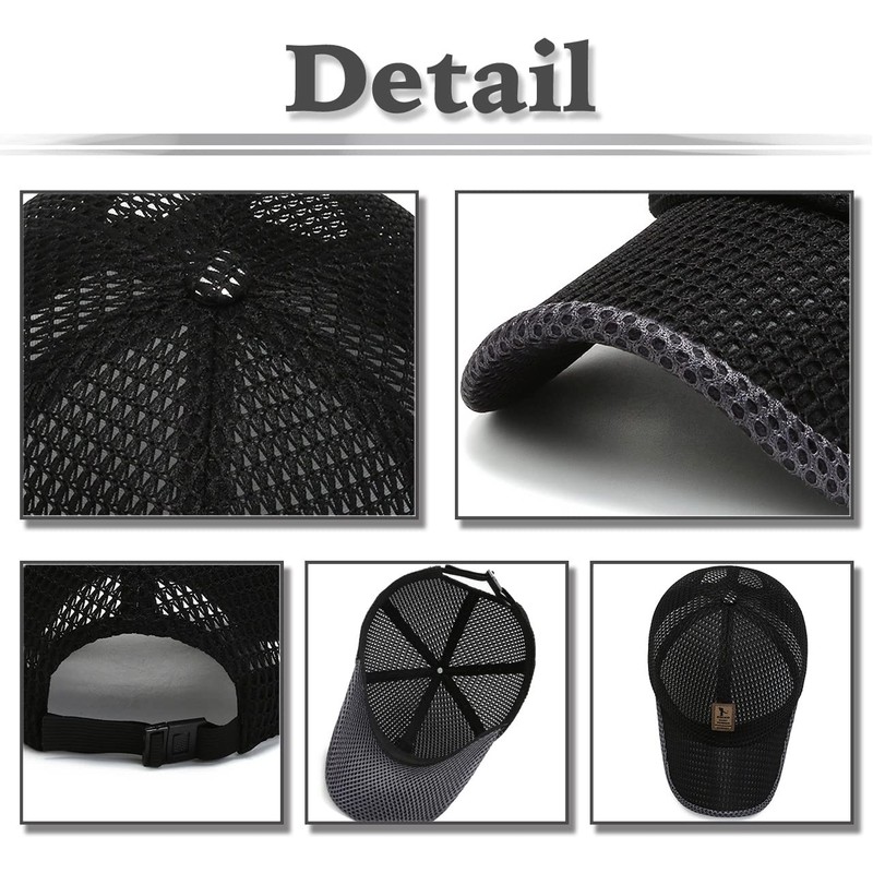 White Fang CA514 Golf Logo Mesh Cap, Running, Sports, Lightweight,