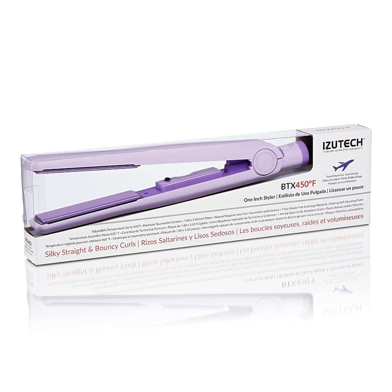 Izutech Two Tone 1-in. Flat Iron Lilac Purple Purple
