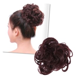 Healeved Wig for Women Detangler Bun Hairpiece Artificial Hair Buns Scrunchie Long-term Use Beautiful Design Easy to Apply Wash for Party Photos