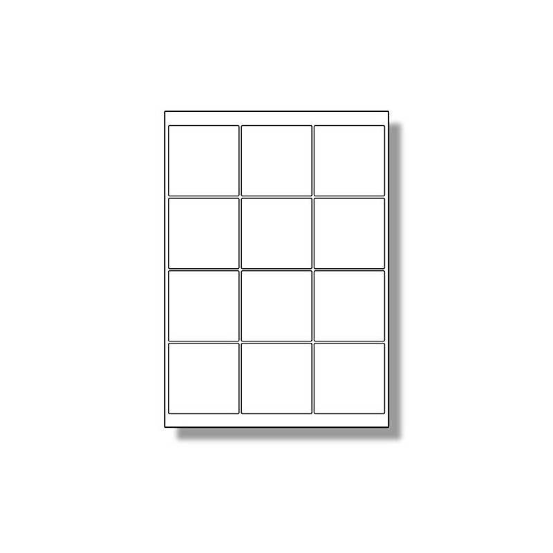 Label Planet® 12 Per Page/Sheet, 5 Sheets (60 Sticky SQUARE