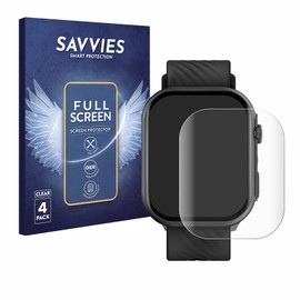 Savvies Pack of 4 Full Screen Protectors for Yuede Smartwatch 2 Inch Full Cover Screen Protector Film [3D Curved, Transparent, Anti-Fingerprint]