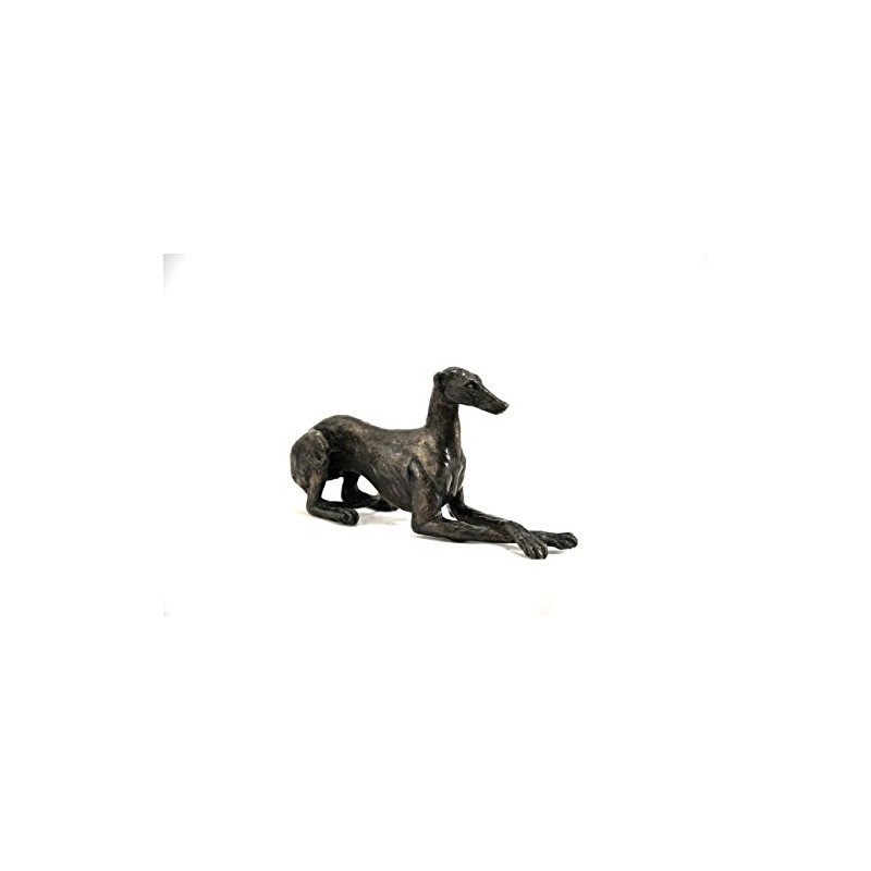 Hot Cast Solid Bronze Greyhound Lying Cross Legged