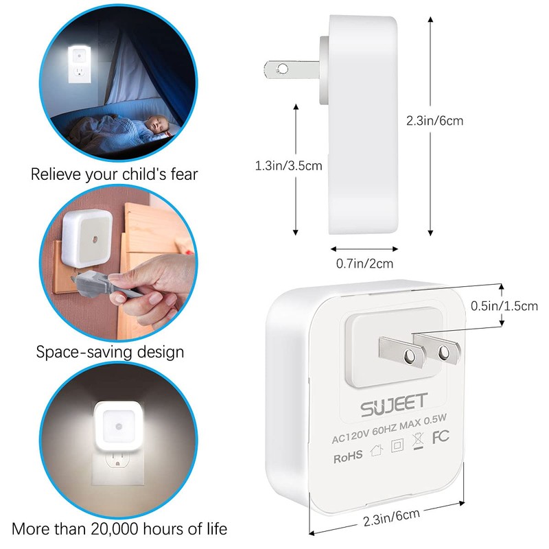 Sujeet Night Light, Night Lights Plug into Wall 8-Pack, Nightlight