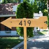 3 Inch Metal Black Modern House Numbers, Luiety's Adhesive Mailbox