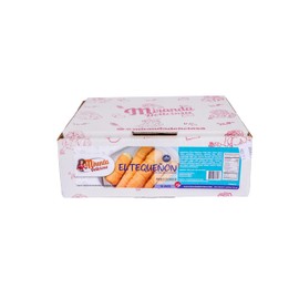 El Tequeñon Double Cheese, Giant Tequeño 7". Venezuelan Tequeñon wrapped and stuffed with fresh cheese. Precooked, ready to heat. 1 Box. 14 Units.