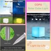 8-in Solar Cube Light Outdoor Waterproof, 16 Colors Illuminate Cube