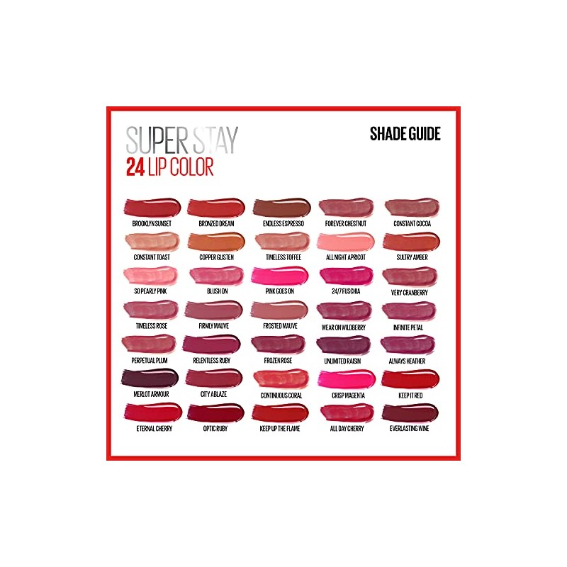 Maybelline SuperStay 24 2-Step Liquid Lipstick Makeup, Perpetual Plum, 1