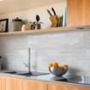 STICKGOO Subway Tile Peel and Stick Backsplash, Glossy Light Brown