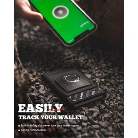 DUGRAFT Pop Up Wallet with AirTag Holder, RFID Blocking Air Tag Wallet with Money Clip Smart Credit Card Holder Wallet for Men(AirTag Not Included)