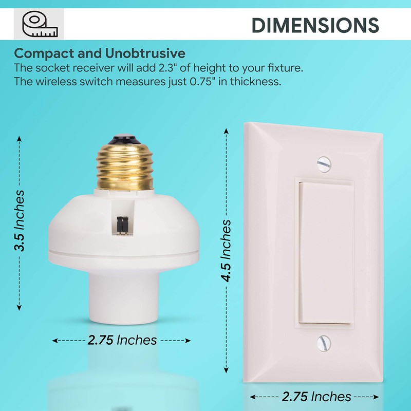 Wireless Remote Control Light Switch and Socket Cap to Turn