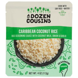 A Dozen Cousins Caribbean Coconut Rice Seasoning Sauce, Non GMO, Gluten Free, 4 Ounce (Pack of 10)