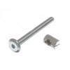 FURNITURE COT BED BOLT ALLEN HEAD WITH BARREL NUT 6MM M6 X 60MM ZP (pack of 4 )