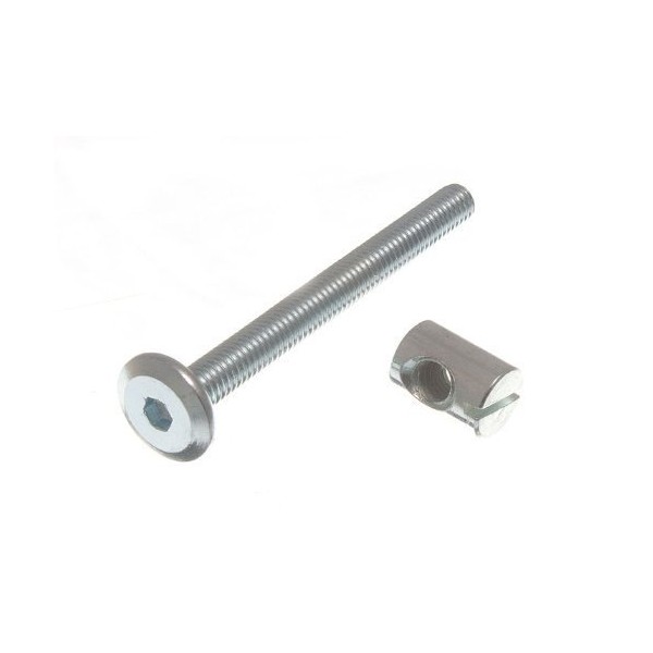 FURNITURE COT BED BOLT ALLEN HEAD WITH BARREL NUT 6MM