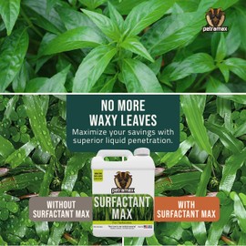 PetraMax Sprayer's Surfactant for Herbicides - NonIonic Surfactant for Weed Killer, Foliar, Unwanted Grass, Herbicide - Spreader Sticker - Wetting Agent - 1 Gallon