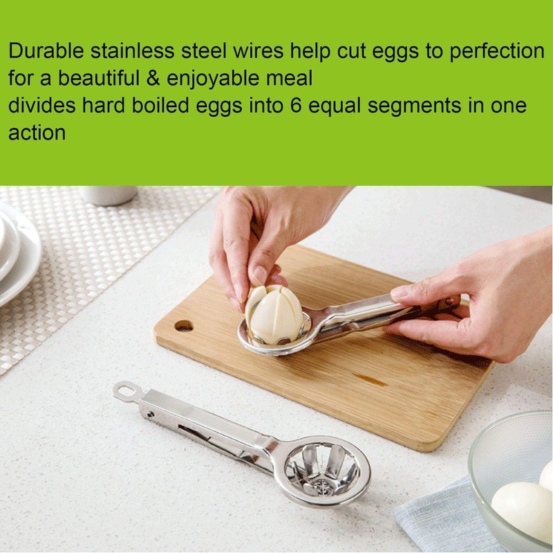 OFKPO Stainless steel egg slicer, egg divider divides eggs into