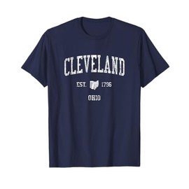 Cleveland Ohio OH T-Shirt Vintage Sports Design Retro Tee T-Shirt