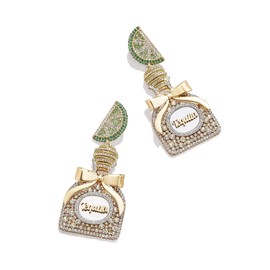 BaubleBar Hot Shot Earrings - Fun Tequila Bottle & Lime Statement Earrings for Women, Costume Jewelry