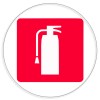 Kiwi Gifts Fire Extinguisher Sign - Circle Sticker Decal 3 Inch