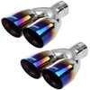 Upower Pack of 2 Dual Exhaust Tip Tailpipe 2.5 Inch