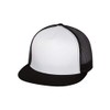 Yupoong Five-Panel Classic Trucker Cap - One Size - Black/White/Black
