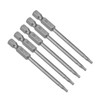 sourcing map 5 Pcs T10 Magnetic Torx Screwdriver Bits, 1/4