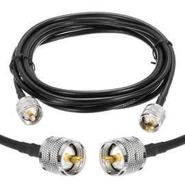 sourcing map 1PCS RG58 Coaxial Cable 10ft/3 M, UHF PL-259 Male to Male Coax Cable 50 Ohm Low Loss Cable for CB Radio, Ham Radio, Antenna Analyzer