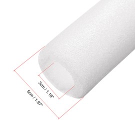 uxcell Foam Tube Pipe Insulation Freeze Protection Cover 3.28 Ft Length 1.18in ID 1.97in OD Pipe Insulation Kits White 2 Pack